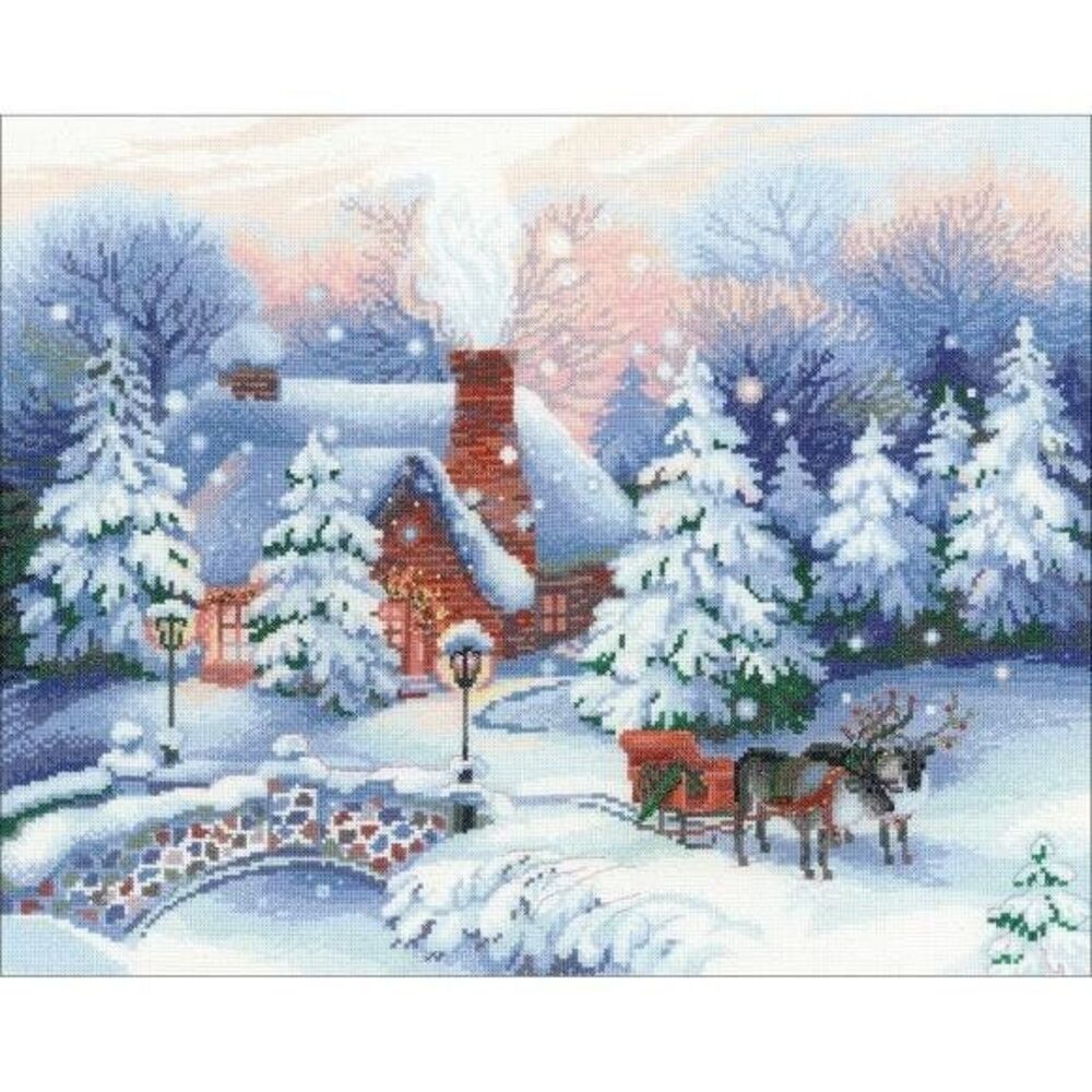 Christmas Eve Counted Cross Stitch Kit 14 Count Aida